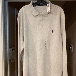 New price;  Polo-RL, beige, NWT, Henley
